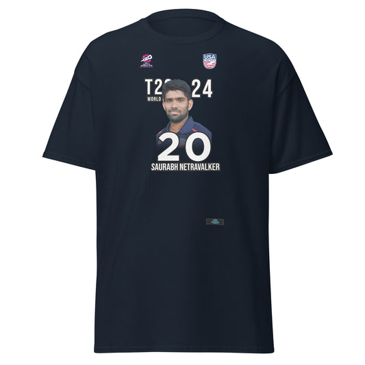 Saurabh Netravalkar USA Cricket T-Shirt